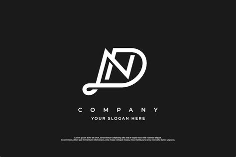 Premium Vector | Letter dn or nd logo design vector