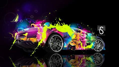 Lamborghini Murcielago bright colors | Ideias de papel de parede