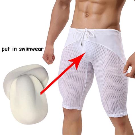 2 Men Bulge Foam Pad Enhancing Enlarger for Swimming Trunk Underwear ...