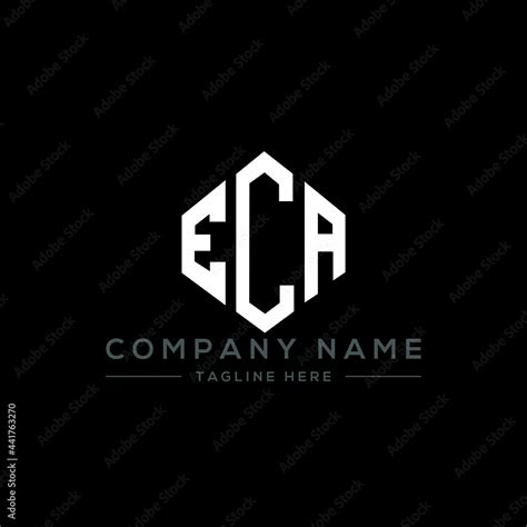 ECA letter logo design with polygon shape. ECA polygon logo monogram. ECA cube logo design. ECA ...