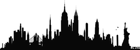 New York City Skyline Silhouette Wall decal Phonograph record - Silhouette png download - 2479* ...