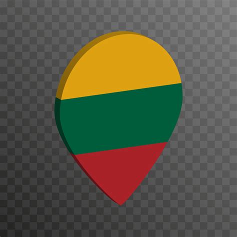 Map pointer with Lithuania flag. Vector illustration. 17137857 Vector Art at Vecteezy