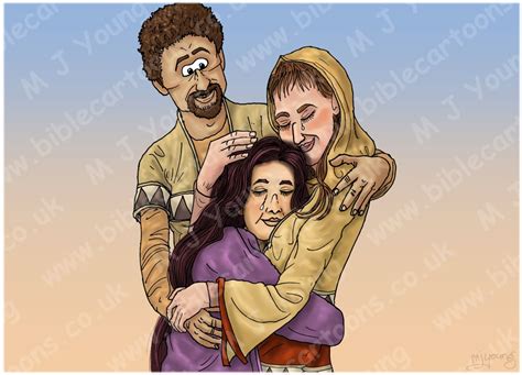 Matthew 15 - Faith of a Canaanite Woman - Scene 05 - Daughter healed | Bible Cartoons