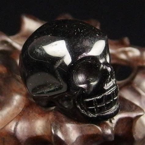 Black Obsidian Crystal Skull - Etsy