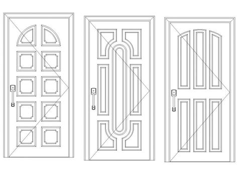 Single door Aluminum door layout file - Cadbull