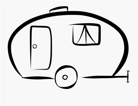 Black And White Camper Clipart Transparent , Free Transparent Clipart - ClipartKey