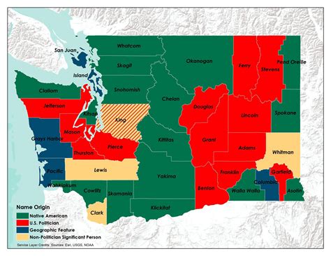 County Name Origins in Washington State [OC] : MapPorn