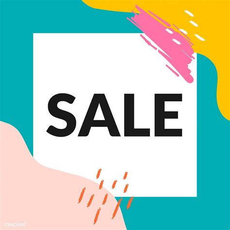 Colorful Sale Template Design Vector