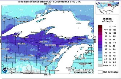 Snow Cover Wisconsin Map - Allina Madeline