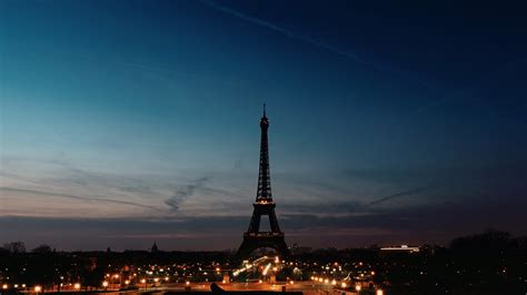 Eiffel Tower Night Time Clear Sky Wallpaper,HD World Wallpapers,4k ...