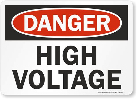 Safety Signs & Placards DANGER HIGH VOLTAGE SIGN COLORBOND STEEL & POLYPROPYLENE SAFETY SIGN ...