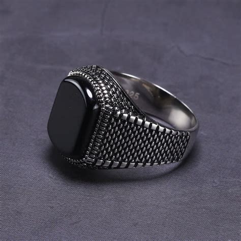 Mens Black Onyx Ring Sterling Silver | Shop 30% Off – Jewelrify