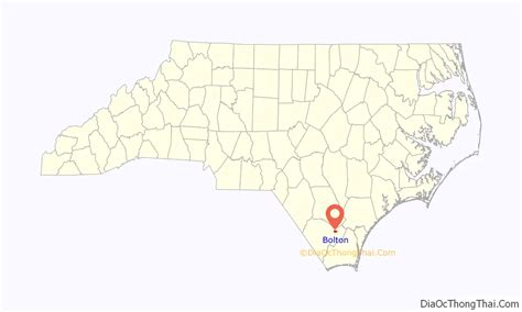 Map of Bolton town, North Carolina