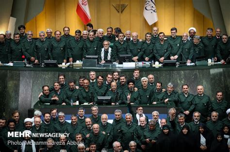 Mehr News Agency - MPs dressed in IRGC uniform in open session