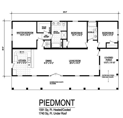 Piedmont (With images) | Home design floor plans, Ranch house plans, Cabin house plans