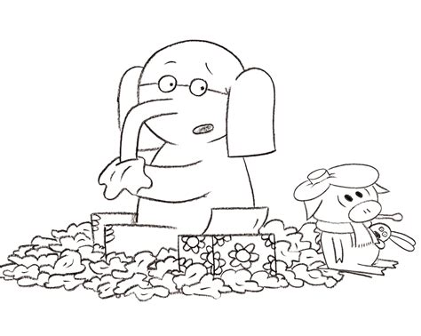 Elephant And Piggie Coloring Pages - Coloring Home