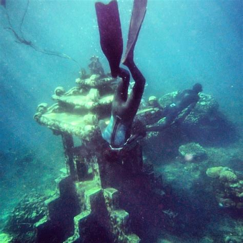 Underwater temple in Bali, Amed #freediver #bali | Underwater, Bali, Voyages