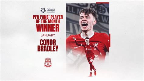 Conor Bradley Awarded PFA Premier League Fans' Player Of The Month For ...