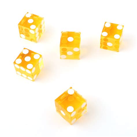 Yellow Casino Craps Dice 19mm Grade Set of 5 Razor Edge Stick 4894425295709 | eBay