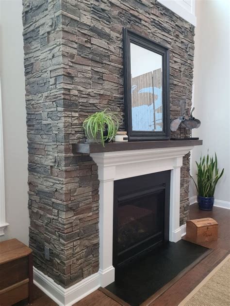 Faux Stone Fireplace - No Mortar No Mess - Box to the Wall | GenStone