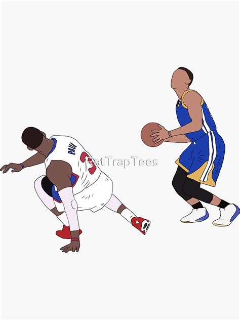 "Steph Curry Crossover On Chris Paul" Sticker for Sale by RatTrapTees | Redbubble