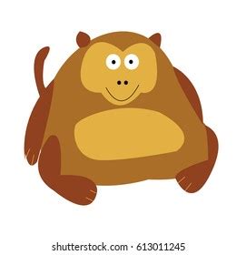 Fat Monkey Stock Vector (Royalty Free) 613011245 | Shutterstock