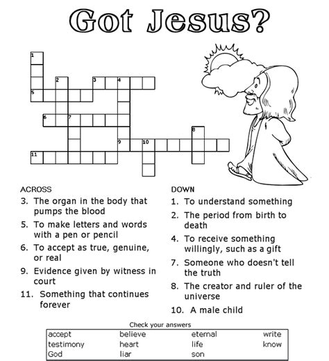 15 Fun Bible Crossword Puzzles - Kitty Baby Love