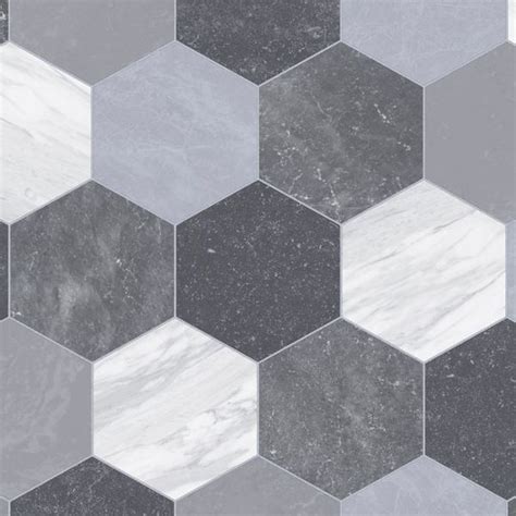 Supreme Sheet Vinyl Flooring Geometric Hexagon Grey | Vinyl flooring ...