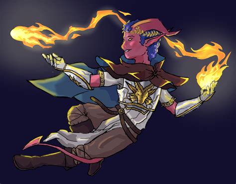 [OC][Art] Light Cleric Tiefling i'm playing in my first campaign! : r/DnD