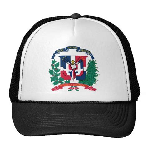 Dominican Republic Shield Trucker Hat | Zazzle