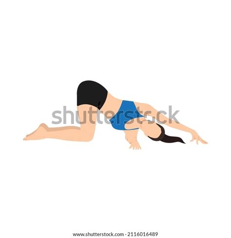 Woman Doing Thread Needle Pose Pars Stock Vector (Royalty Free) 2116016489 | Shutterstock