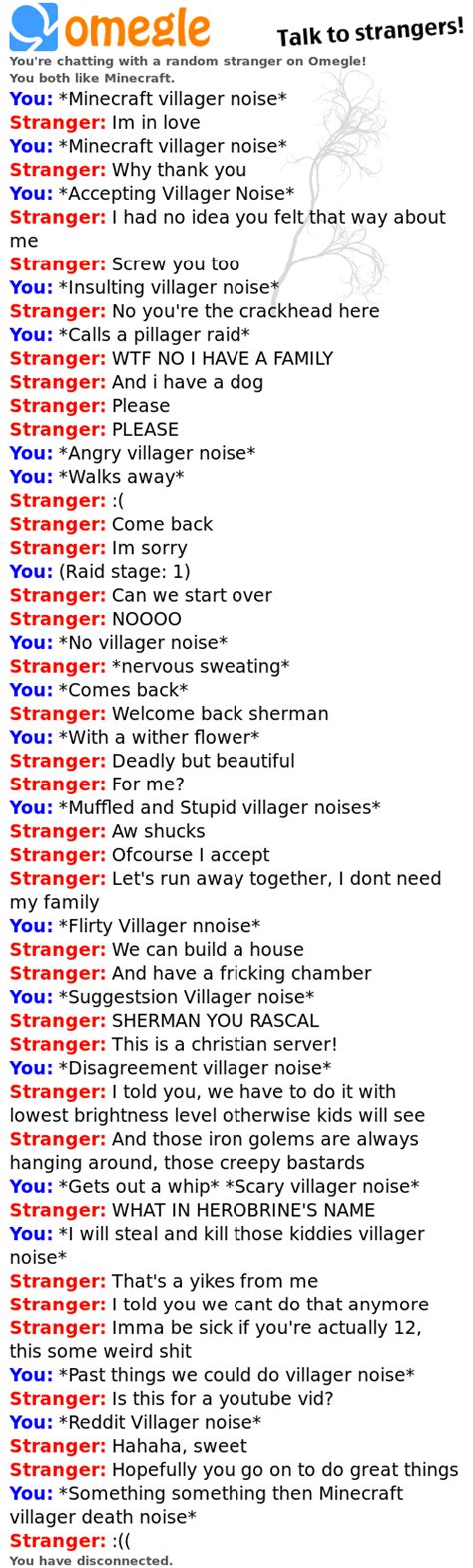 Minecraft villager noise : r/omegle