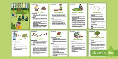 Outdoor Learning Activity Ideas (teacher made)