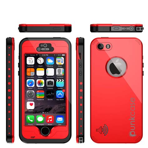 PUNKcase StudStar Red Case for Apple iPhone 5S/5 Waterproof Case – punkcase