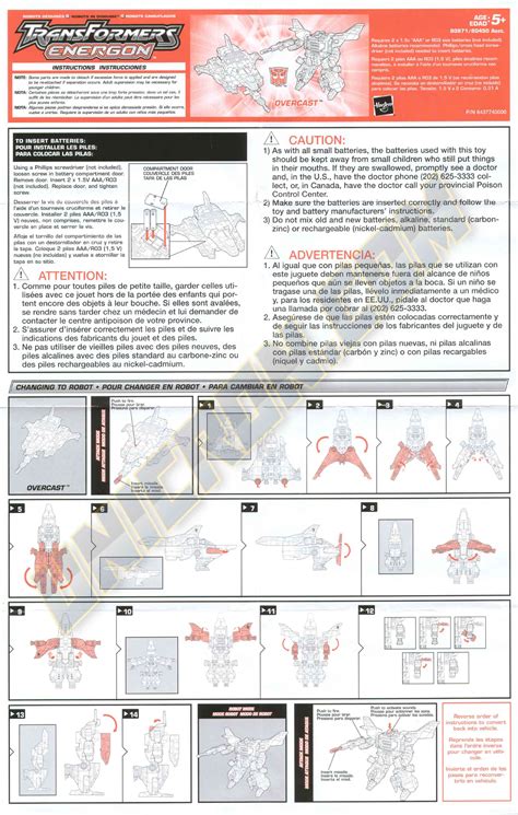 Transformers Energon Overcast - Transformers Instructions Database