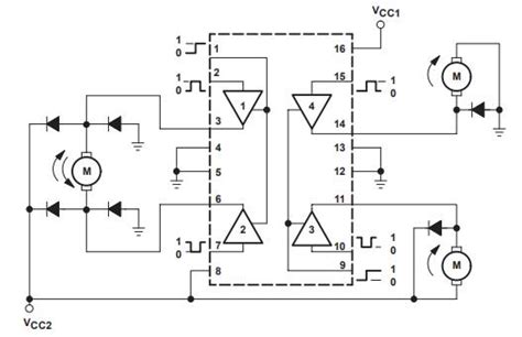 Quadruple Half-H Driver - L293DNE:Datasheet, Pinout, Circuit and Specification