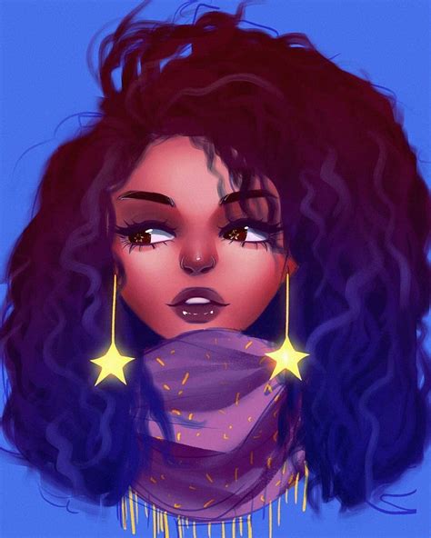 🎨Artist @chixie_the_art_pixie #melanin #stars in 2019 | Black girl cartoon, Art sketches, Black ...