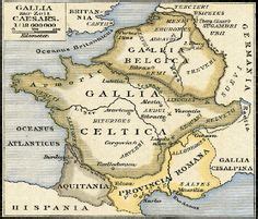 Map of Celtic tribes of Gaul c. 60 BC | Ancient maps, Ancient history ...