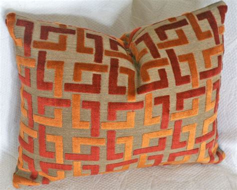 Orange Throw Pillow Contemporary Geometric Luxury Pillows | Etsy ...