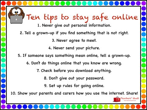 Internet Safety Poster For Kids Online Safety Poster Images And ...