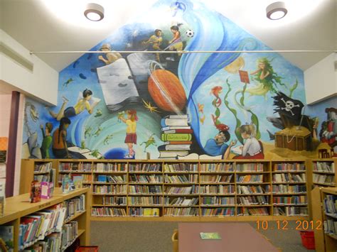 South Valley Elementary School Library | Library mural, Library murals ...