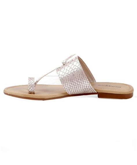 Women Silver Flats One Toe Flats - Meriggiare - 3142365