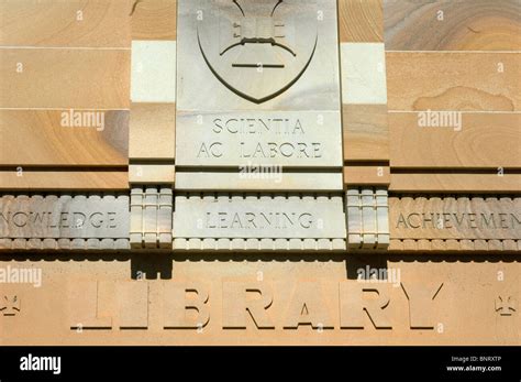 Entrance to the Library, University of Queensland, Brisbane, Queensland ...