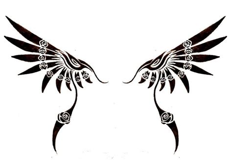 Tribal Wing Tattoos - ClipArt Best