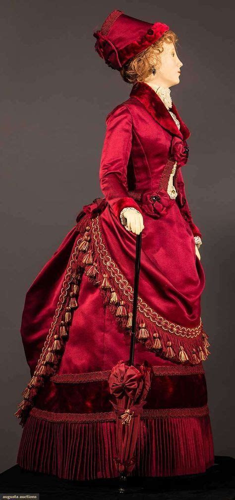 29" figure, period accurate 1885 visiting dress created & hand sewn by fashion designer John ...