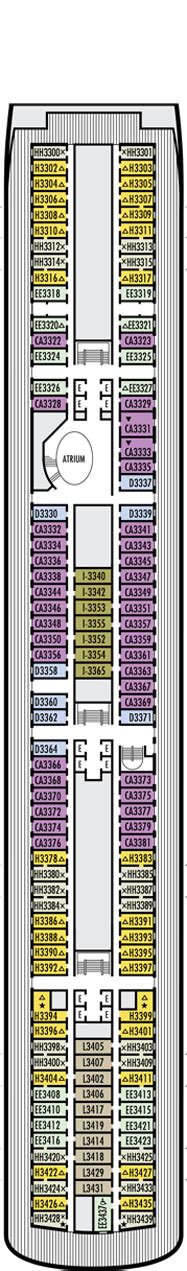 MS Rotterdam Deck plan & cabin plan