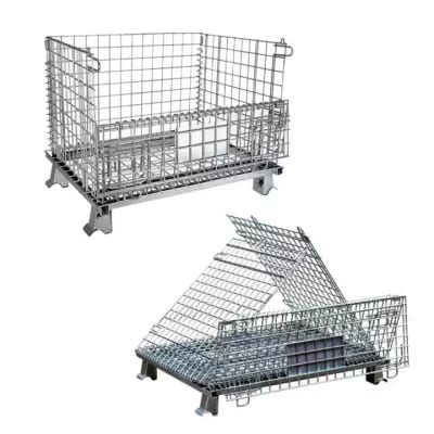 Competitive Price Wire Mesh Cages Wire Container Warehouse Folding ...