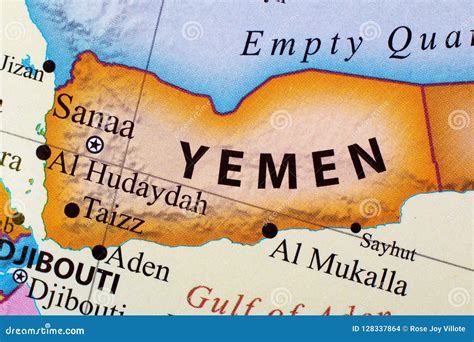 Map of Yemen stock illustration. Illustration of arabian - 128337864