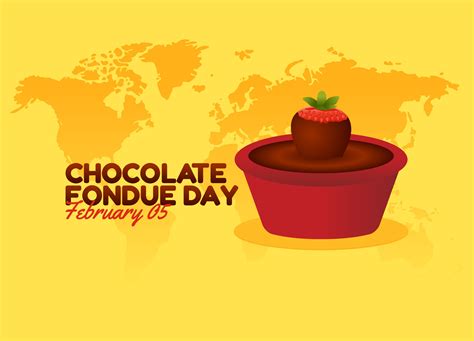 vector graphic of chocolate fondue day good for national chocolate fondue day celebration. flat ...