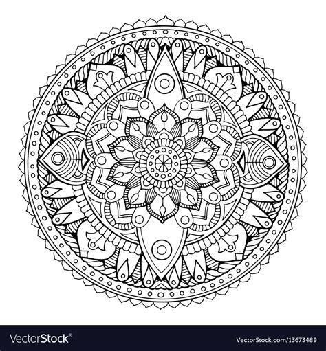 Mandala coloring book Royalty Free Vector Image